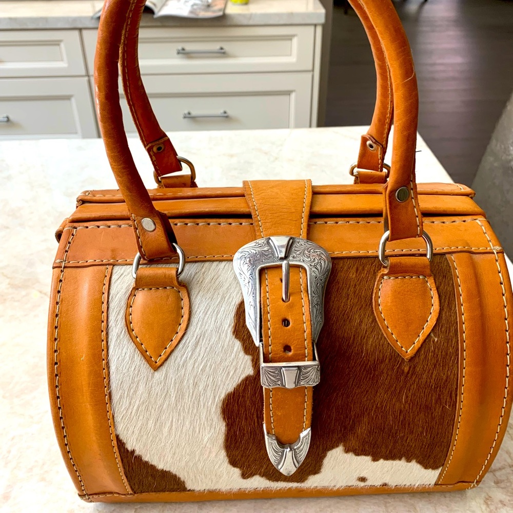 Beautiful tooled handbag with silver plated hardware